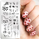 Трафарет NICOLE DIARY для стемпинга ногтей на День святого Валентина с цветком розы тема любви леди пластина для ногтей шаблон для маникюра Инструменты