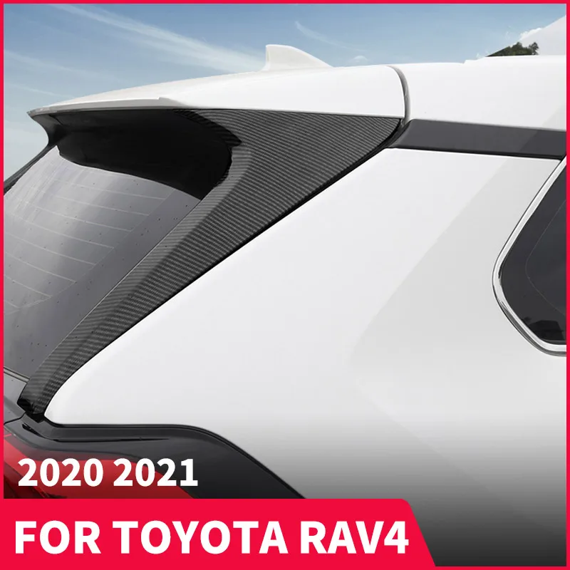 

C-pillar Decorative Rear Window Carbon Fiber, Exterior Black Samurai For Toyota RAV4 XA50 2019 2020 2021 Cars Accessories