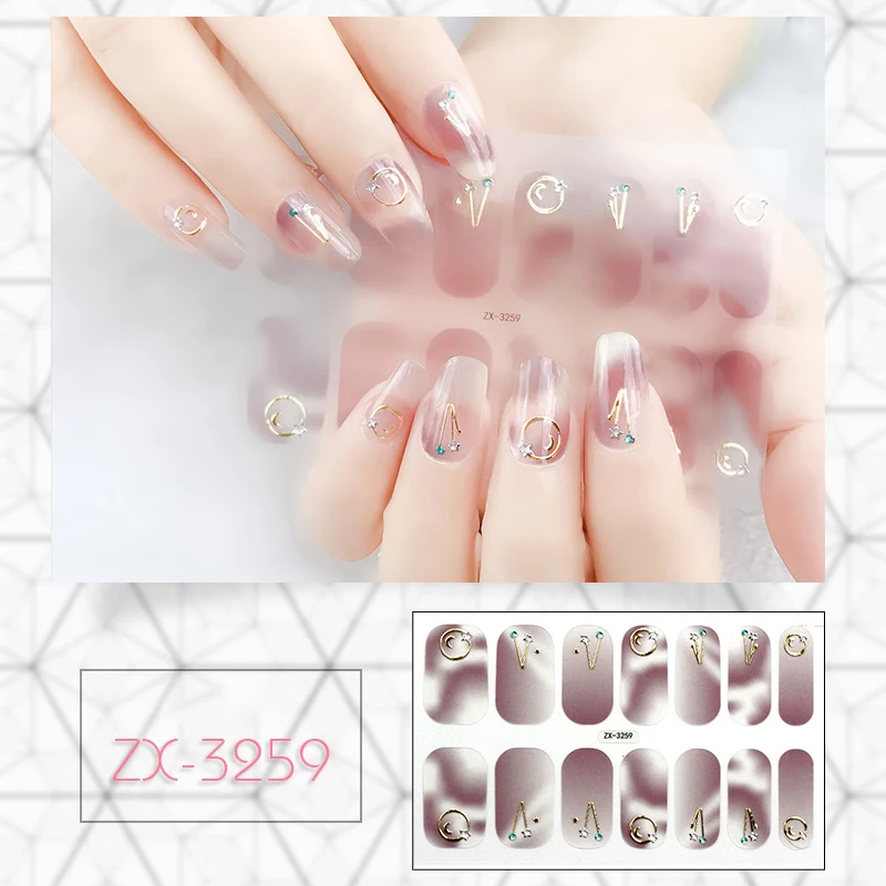 14 шт/Лист наклейки для ногтей 3D Алмазные Наклейки женщин девушек искусство