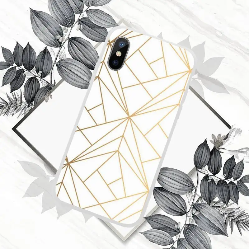 

Colorful geometric marble pattern Phone Case White Candy Color for iPhone 11 12 mini pro XS MAX 8 7 6 6S Plus X SE 2020 XR