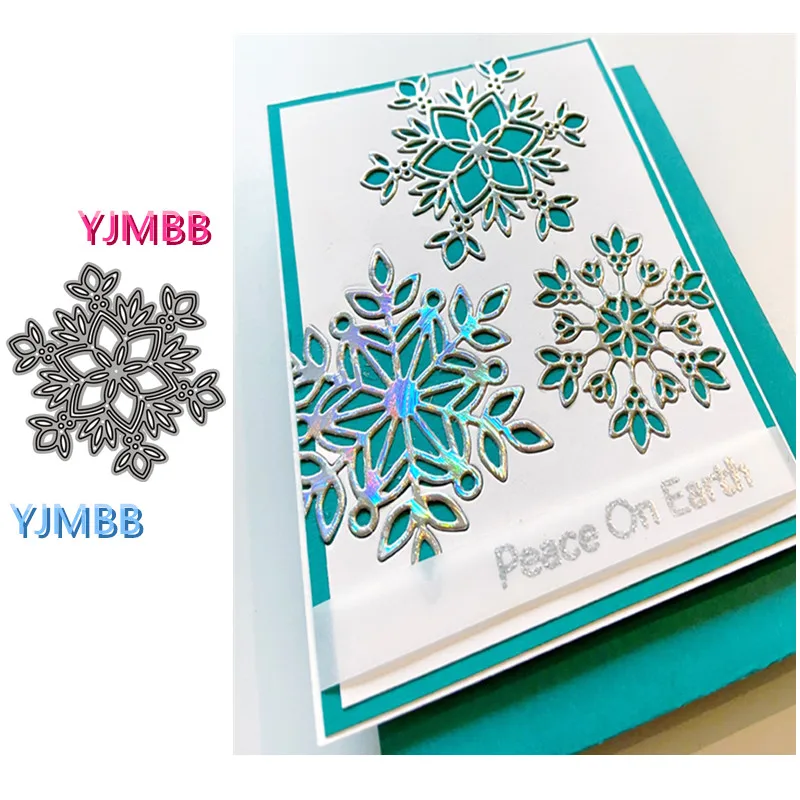 

YJMBB 2021 New Beautiful Christmas Snowflake #1 Metal Cutting Dies Scrapbooking Album Paper DIY Card Craft Embossing Die Cuts