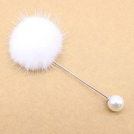 Новые милые булавки из натурального меха норки брошь шариков для женщин