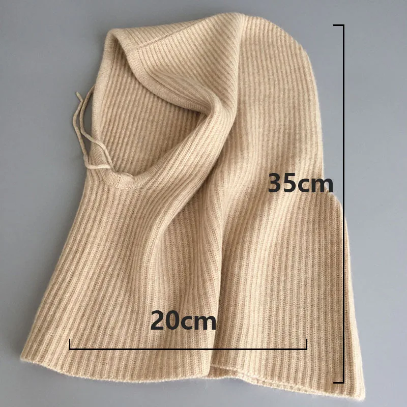 Женская шапка шарф кашемировая шерстяная зимняя Толстая Вязаная Мягкая теплая с