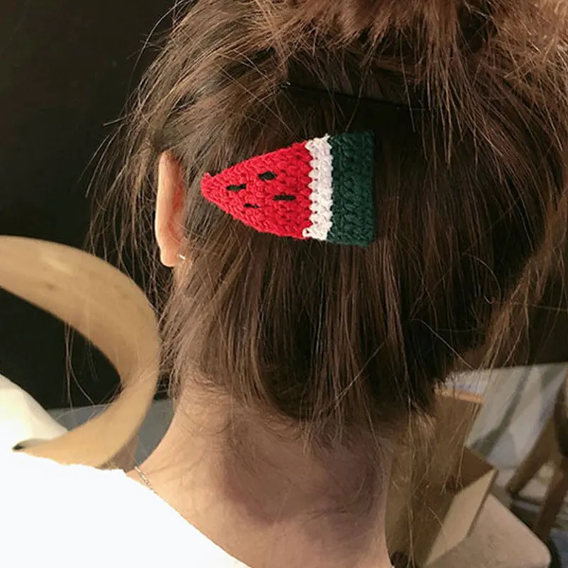 Детские шпильки для волос с изображением свежих фруктов| |