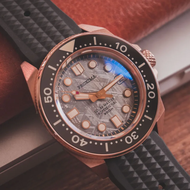 Роскошные мужские часы для дайвинга бронзовые Мужские автоматические 300 м