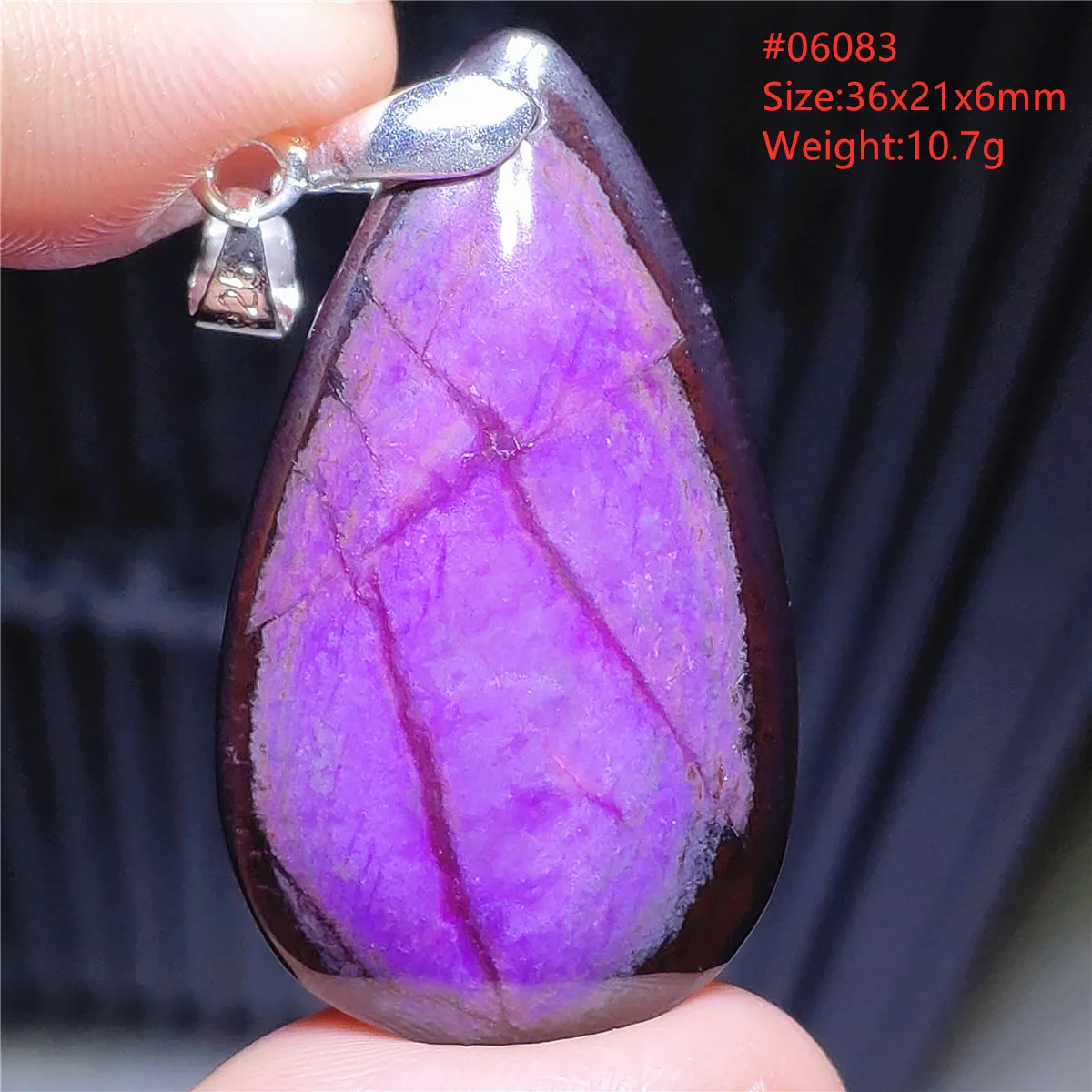 Ожерелье из настоящего природного фиолетовый сугилит женская подвеска Южной