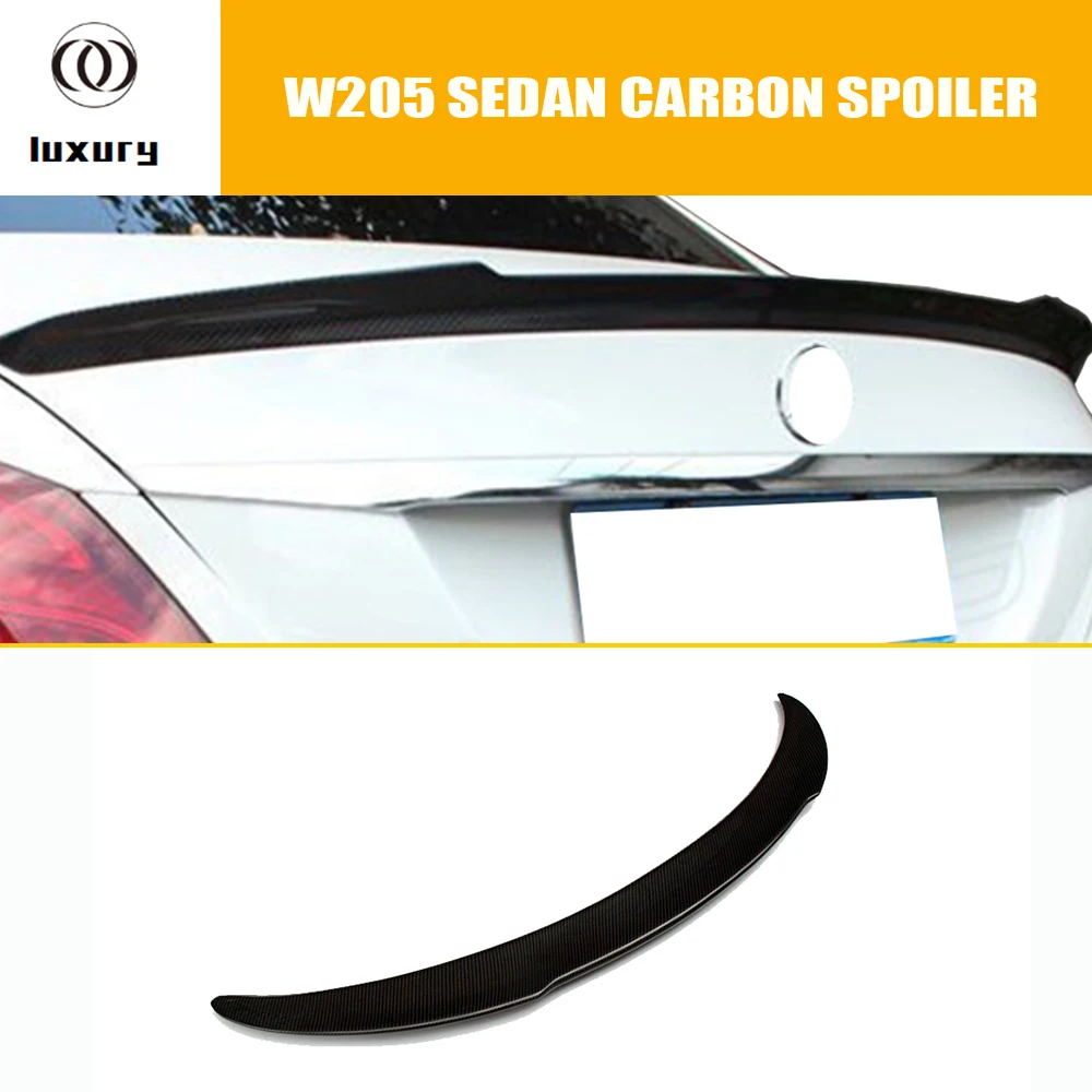 Стильный спойлер FD для заднего крыла из углеродного волокна Benz W205 Sedan 4DR C180 C200 C300