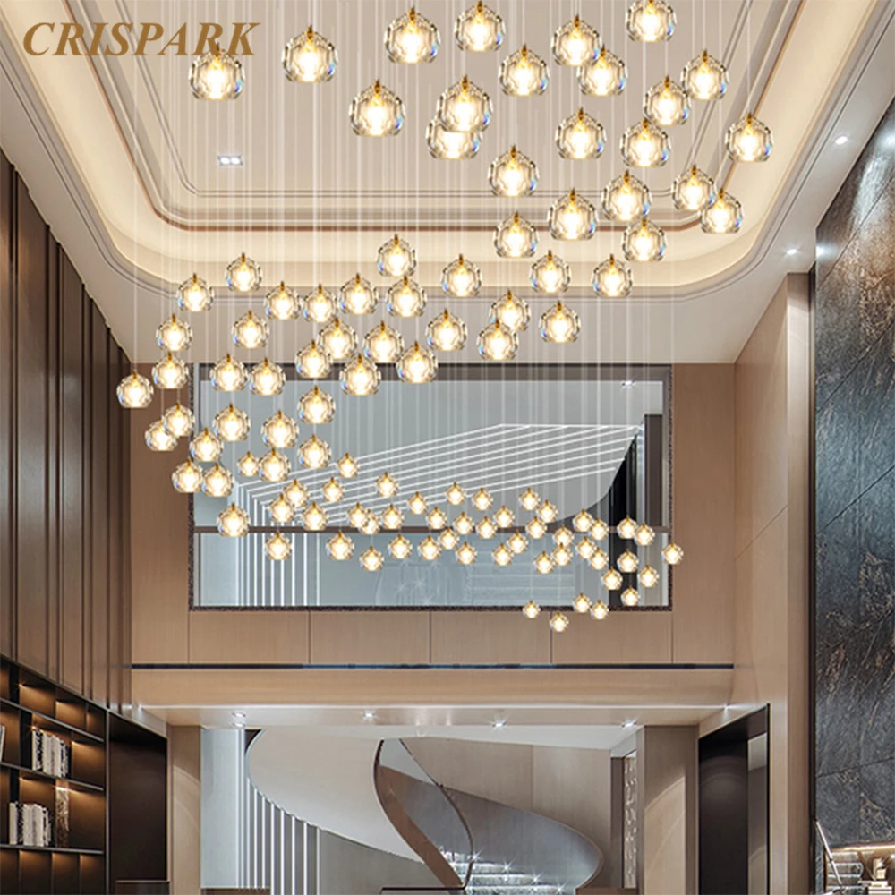 Современные латуни светодиодный Люстра светильник ing четкие с украшением в виде
