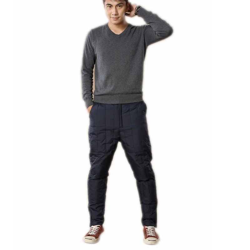 Новинка 2019 утепленные мужские брюки модные уличная одежда теплые и холодные для