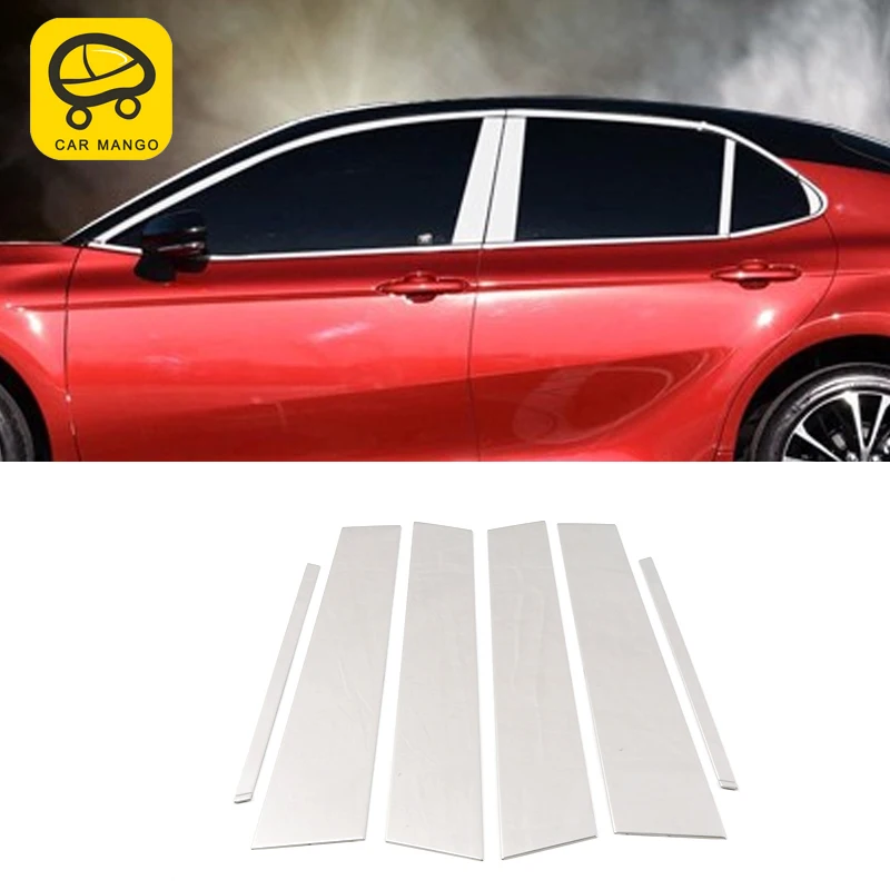CARMANGO для Toyota Camry XV70 2018 2019 автомобильный Стайлинг оконные колонны накладка