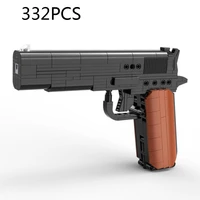 modern military weapon gun building block united states m1911 pistol assemble toys with shooting plastic bullet collection