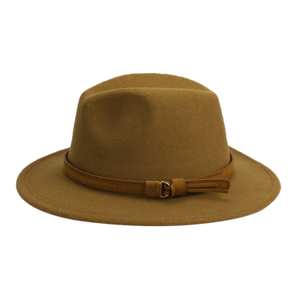 

YY Vintage Hat Women Wide Brim Church Hats Men Retro Felt Cap Panama Jazz Winter Autumn Trilby Hats Chapeau Femme Feutre FD19043