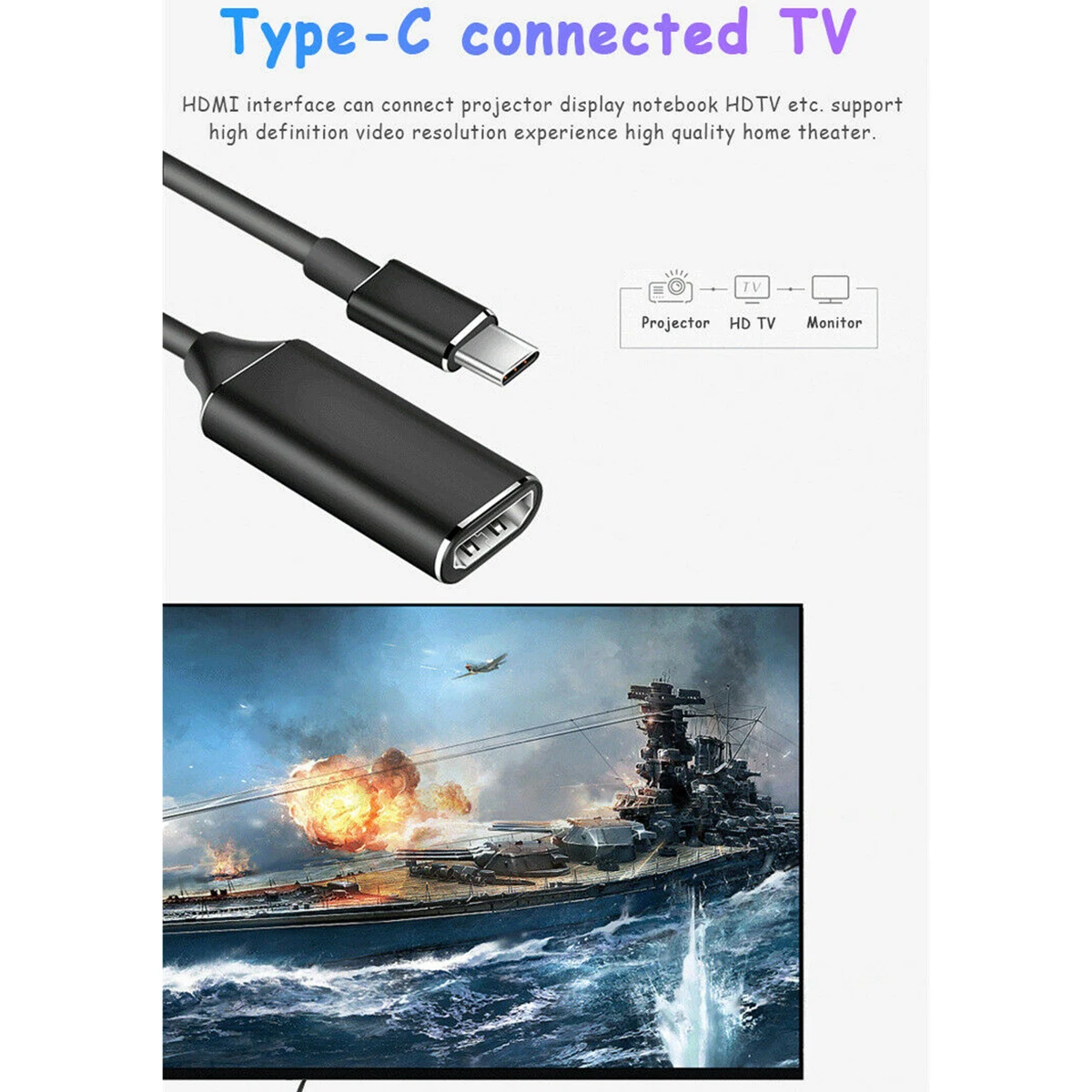 SOONHUA Тип с разъемами типа C и hdmy кабеля переходника USB 4K HD конвертер для