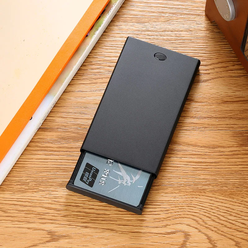 DIENQI Rfid держатель для карт тонкие мужские бумажники металлический Волшебный мини