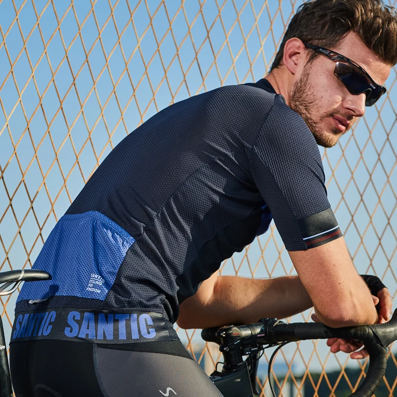 Santic майки для велоспорта MTB футболки мужские сетчатые топы для велоспорта Одежда для велоспорта рубашки дышащие азиатские K9M2091 M-3XL