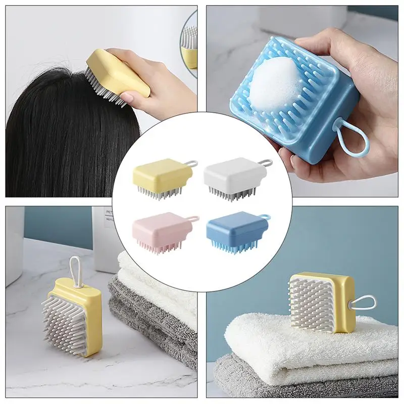 

4pcs Massager Combs Durable Portable Shampoo Brush Hair Scalp Massager for Home Kids