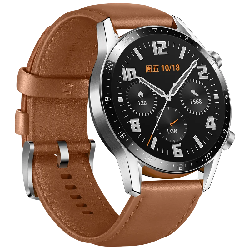 

Смарт-часы HUAWEI WATCH GT 2 46 мм, водонепроницаемые спортивные Смарт-часы с Bluetooth, музыкальным проигрывателем, пульсометром и функцией звонков, Нов...