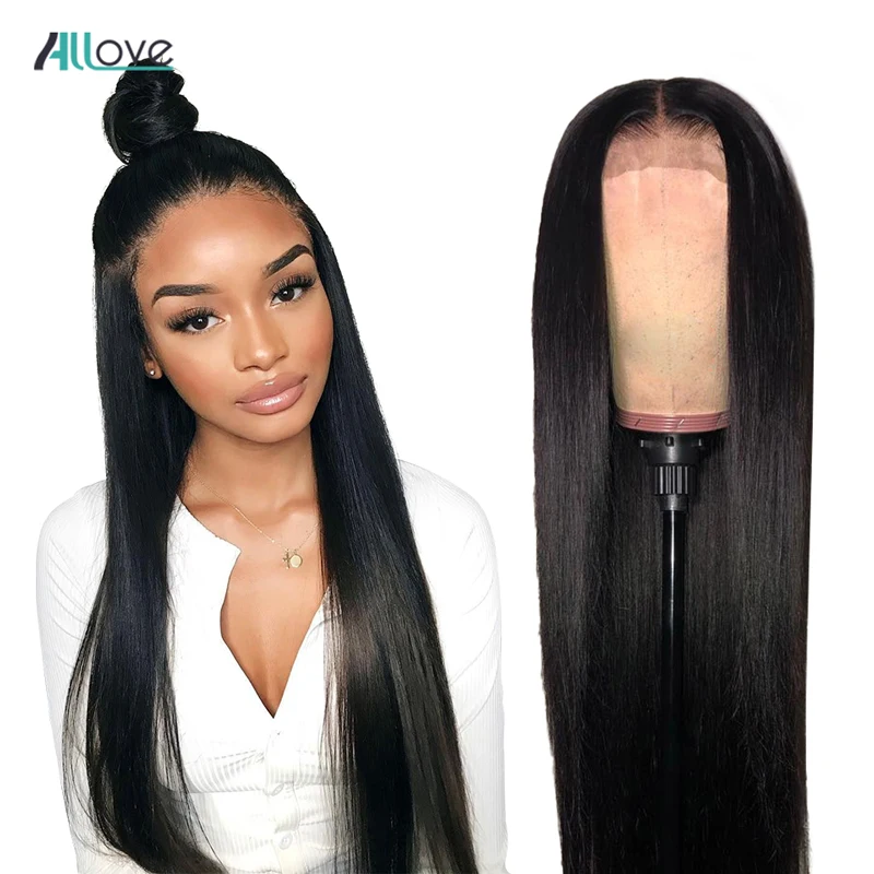 Allove прямые человеческие волосы на кружеве, парики Remy 360, парик на кружеве al 13X4 13X6, бразильский прямой парик на кружеве, плотность 250