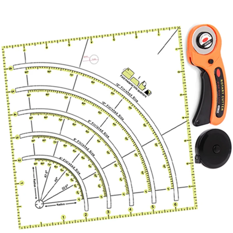 Дуги вентиляторы одеяло круг резак комплект линеек с поворотным резаком