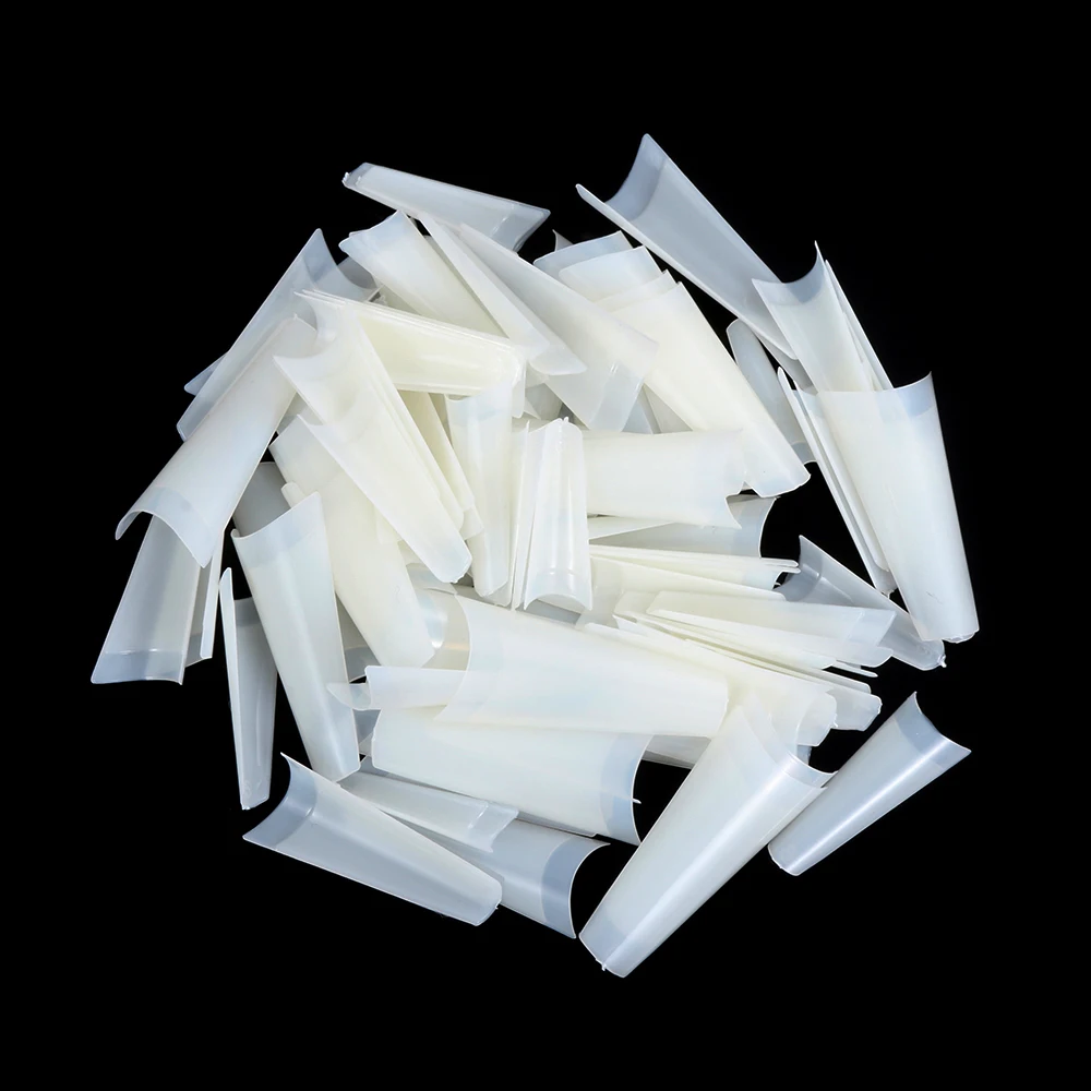 100/500 шт./пакет 10 размеров балетки накладные ногти французский гроб и изображением