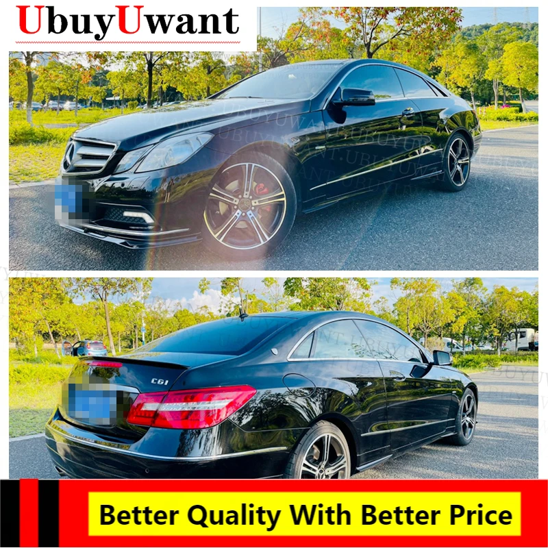 

Новинка Автомобильный задний спойлер из натурального углеродного волокна с высоким откидным ударом, гоночный спойлер, губа крыла для W207 C207 ...