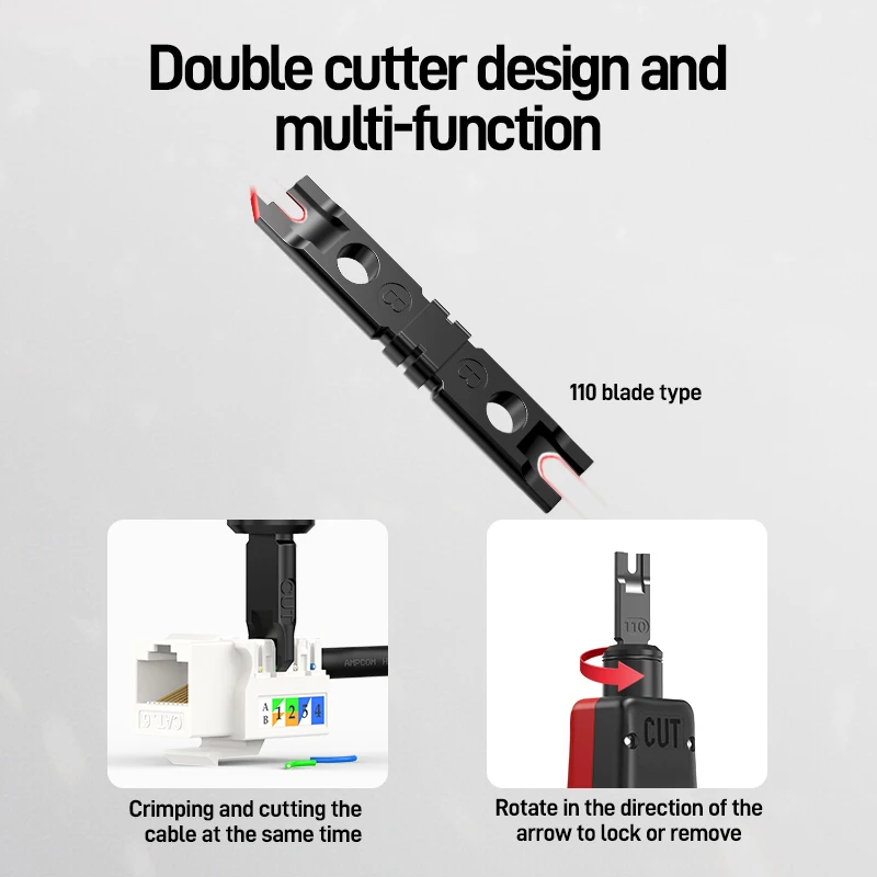 Инструмент для перфорации AMPCOM обжимной инструмент 110 типа плоскогубцы Ethernet с