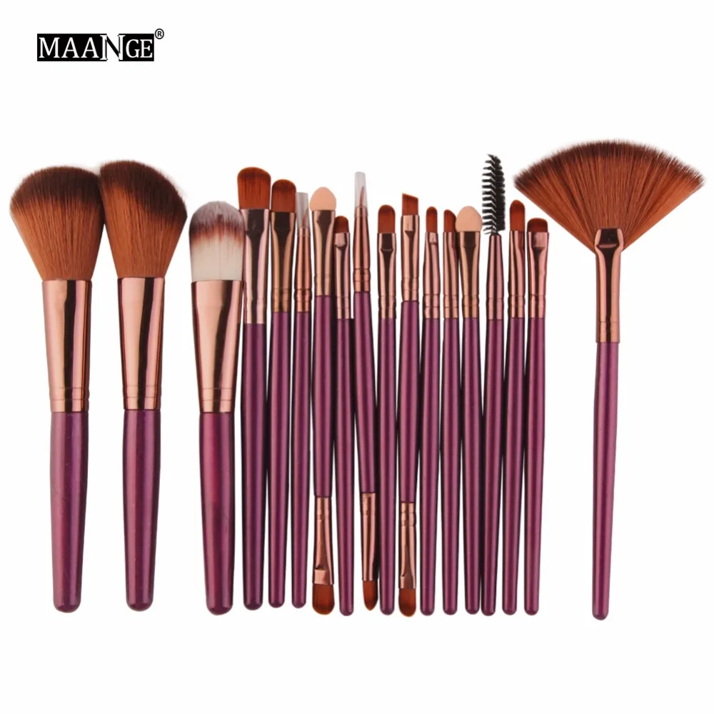 MAANGE 15/18/20Pcs Makeup Brushes Set Powder Foundation Blush Eye Shadow Blend Cosmetic Beauty Make Up Brush Tool Kit Maquiagem | Красота и