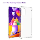 Чехол для телефона m31s для Samsung Galaxy m31s m31 s 31 s s20 fe 20fe a21s, противоударный прозрачный мягкий чехол с подушкой безопасности