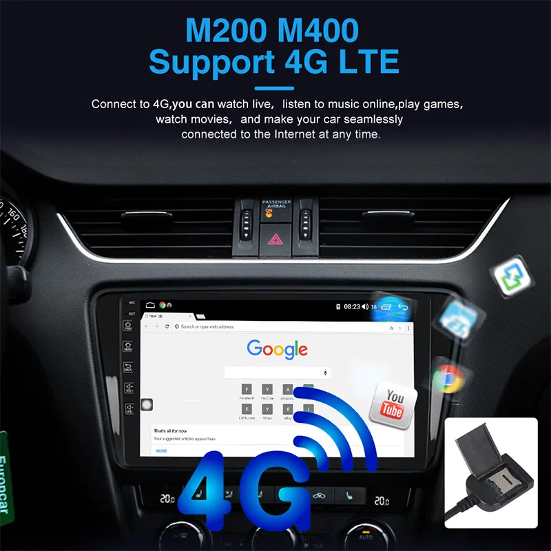 Автомобильный мультимедийный плеер 4 Гб ОЗУ 64 ПЗУ 2din Android 10 GPS для Toyota Prado 150 2010 2011 2012