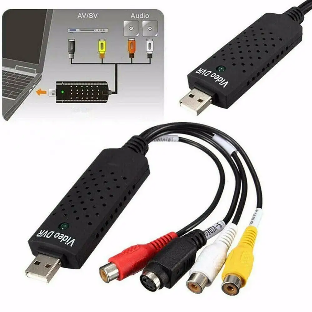 USB Easycap 2 0 простое устройство захвата видео ТВ DVD VHS DVR поддержка Win10|DVR-карты| |