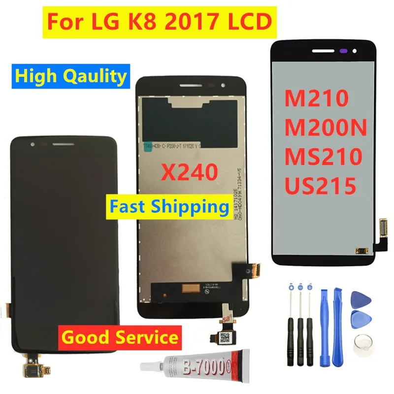 ЖК-дисплей 5 0 дюйма 100% протестированный для LG K8 2017 X240 кодирующий преобразователь