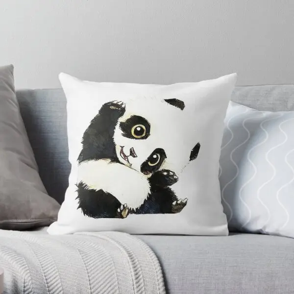 

panda drawing Soft ative Throw Pillow Cover Pillow Case Cover Wedding Bed Pillows NOT Included