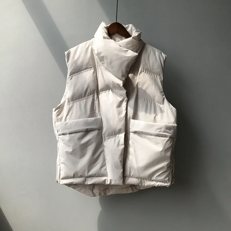 

Women's 2020 Autumn Winter New Style Of Oversized Fashion Pocket Vest Outer Wear Jacket Warm Chic Coat Vest Female