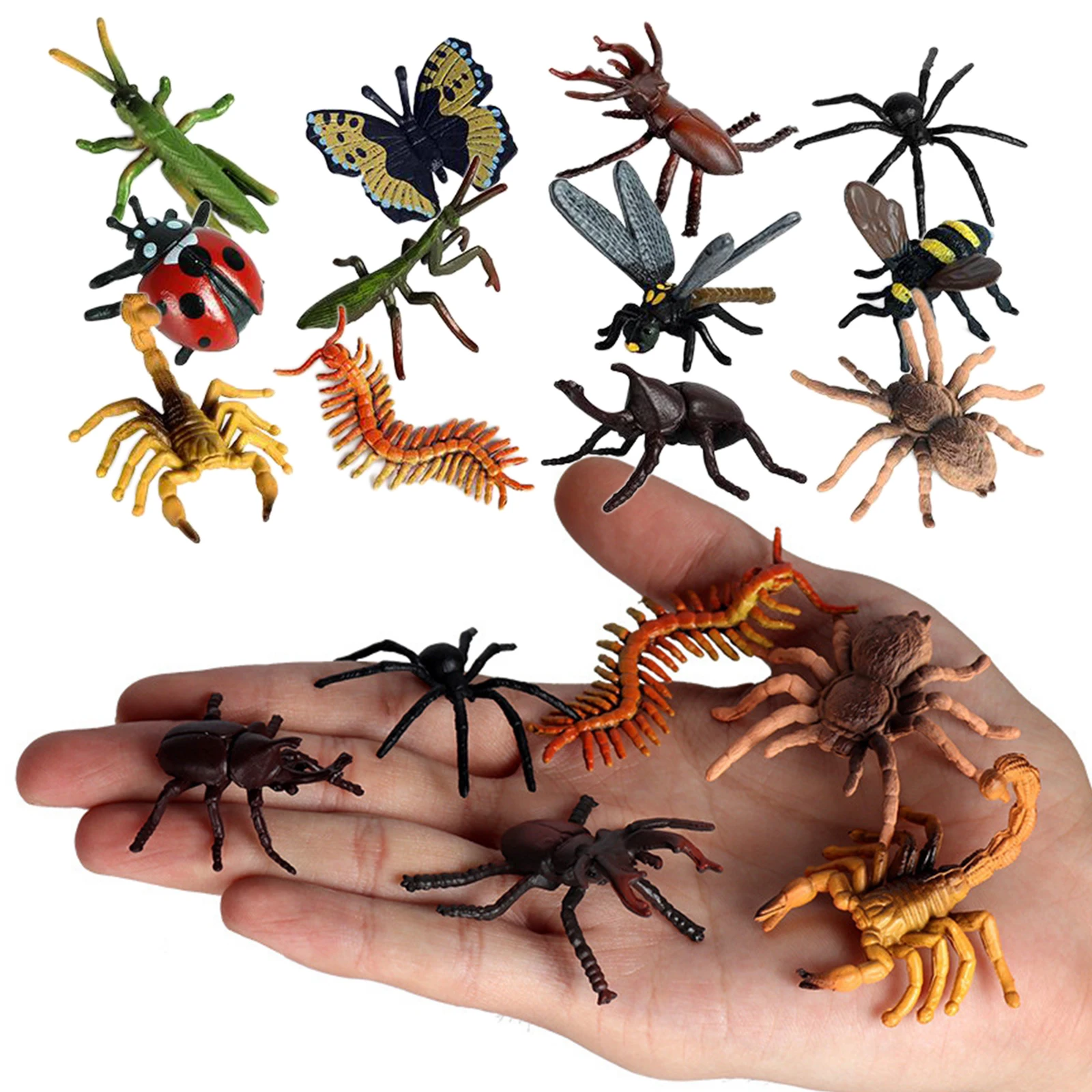 12pcs Plastic Realistic Insect Model Figure Toys Bug  Scorpi