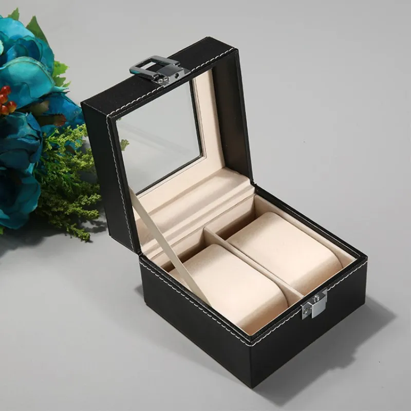 

2 3 6 12 20 24 Grids PU Slots Wrist Watch Display Box Storage Holder Organizer Watch Case Jewelry Dispay Watch Box