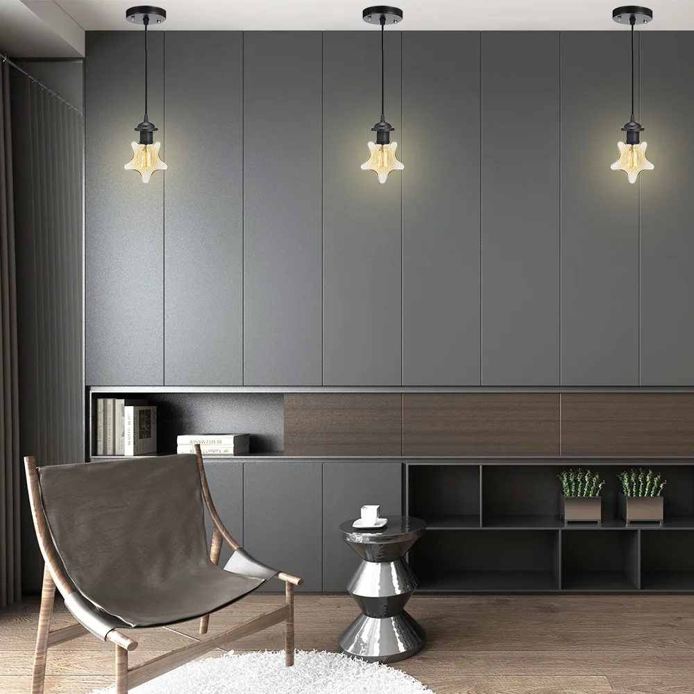 

Retro Bar Restaurant Simple Chandelier E27 Pendant Light Vintage Ceiling Light Restaurant Coffee Shop Bar Counter Without Lamp