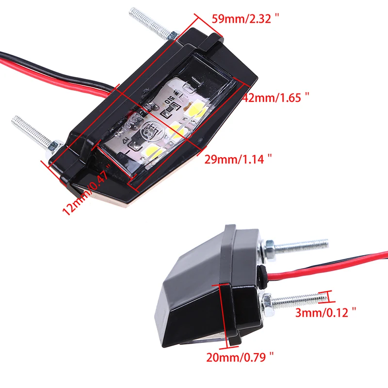 Светодиодная подсветка для номерного знака мотоцикла POSSBAY 12 В задний белый свет