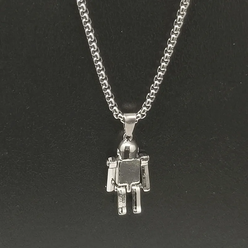 Ожерелье мужское в стиле хип хоп с кулоном робот|Ожерелья подвеской| |