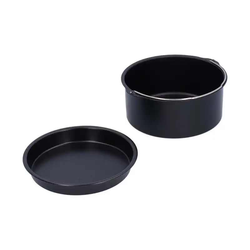 

Air Fryer Cake Pan Pizza Pan Cake Barrel Fryer Accessories Multipurpose for Cake Shop for Coffee Shop for Kitchen for Bakery