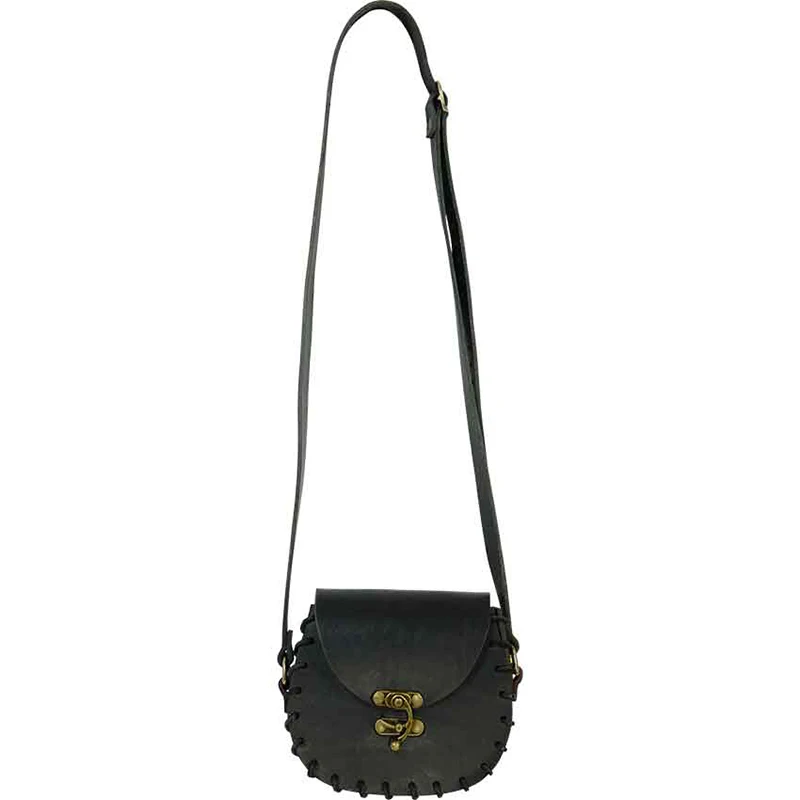 Кожаная сумка-мессенджер на плечо в стиле стимпанк |