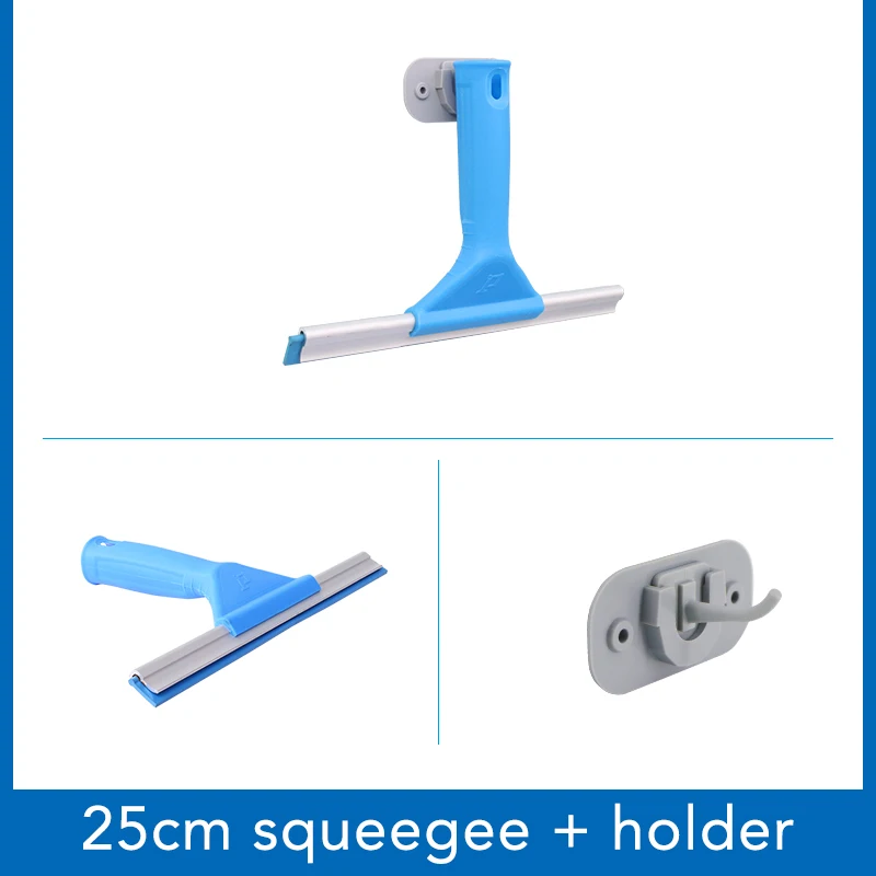 25cm squeegee holder Алюминиевый скребок для оконных стекол, стеклоочиститель, скребок для окон, очиститель для домашнего душа, зеркало для ванной комнаты - Цвет: 25cm squeegee holder