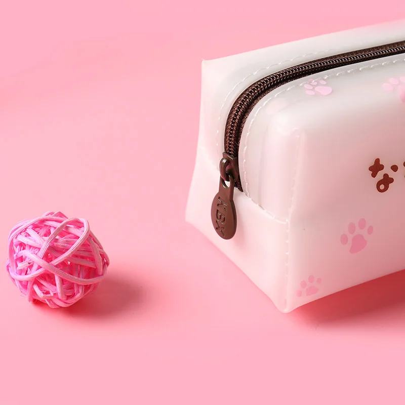Пенал Kawaii Cat Unicorn Большой Вместительный пенал Милые силиконовые карандаши чехол