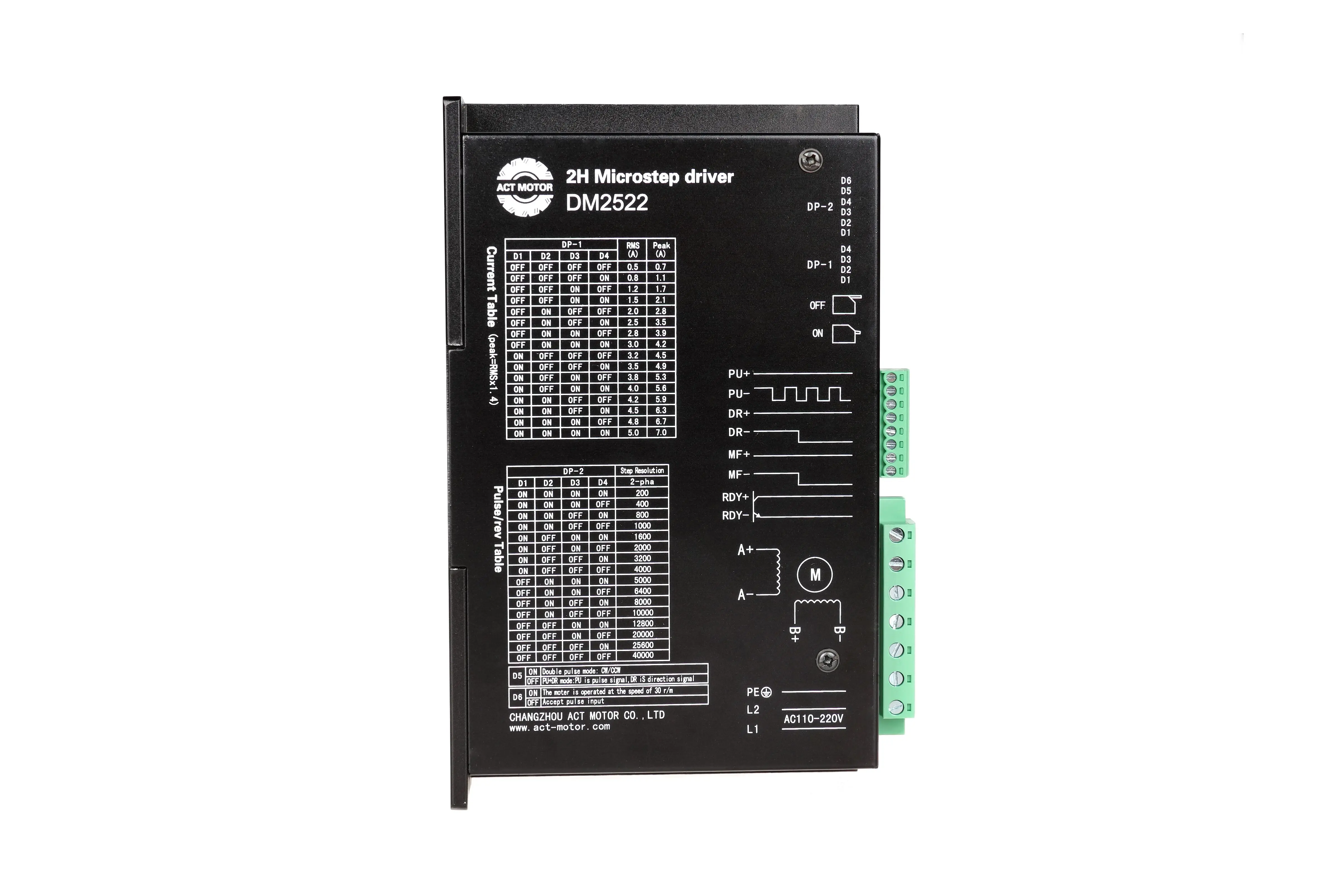 

nema34,nema42 stepper motor driver DM2522 AC110-220 peak 7.0A