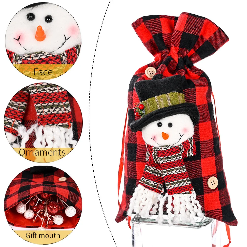 decord christmas gift bag grinch buffalo red plaid decoration personalized ornaments nativity set decoracion navidad |