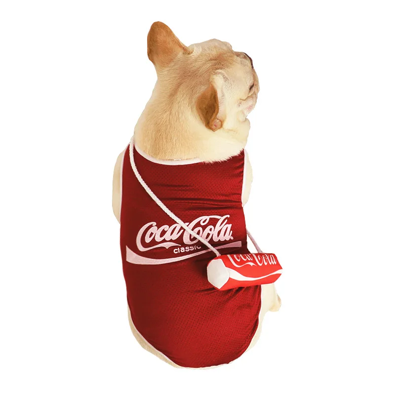 

Pet Dog Clothes Mesh Breathable Vest Teddy Corgifa Fight Pug Sweatshirt Puppy Clothes T-shirt Summer Thin Cool Dog Clothes Set