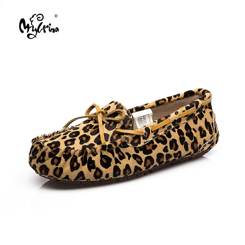 Новинка Женская обувь высокого качества на плоской подошве из натурального меха