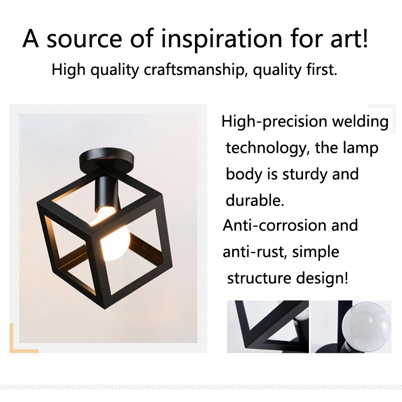 

Vintage Ceiling Lamp For Living Room Bedroom Nordic Wrought Iron Retro Corridor Aisle For Living Room Bar Ceiling Light