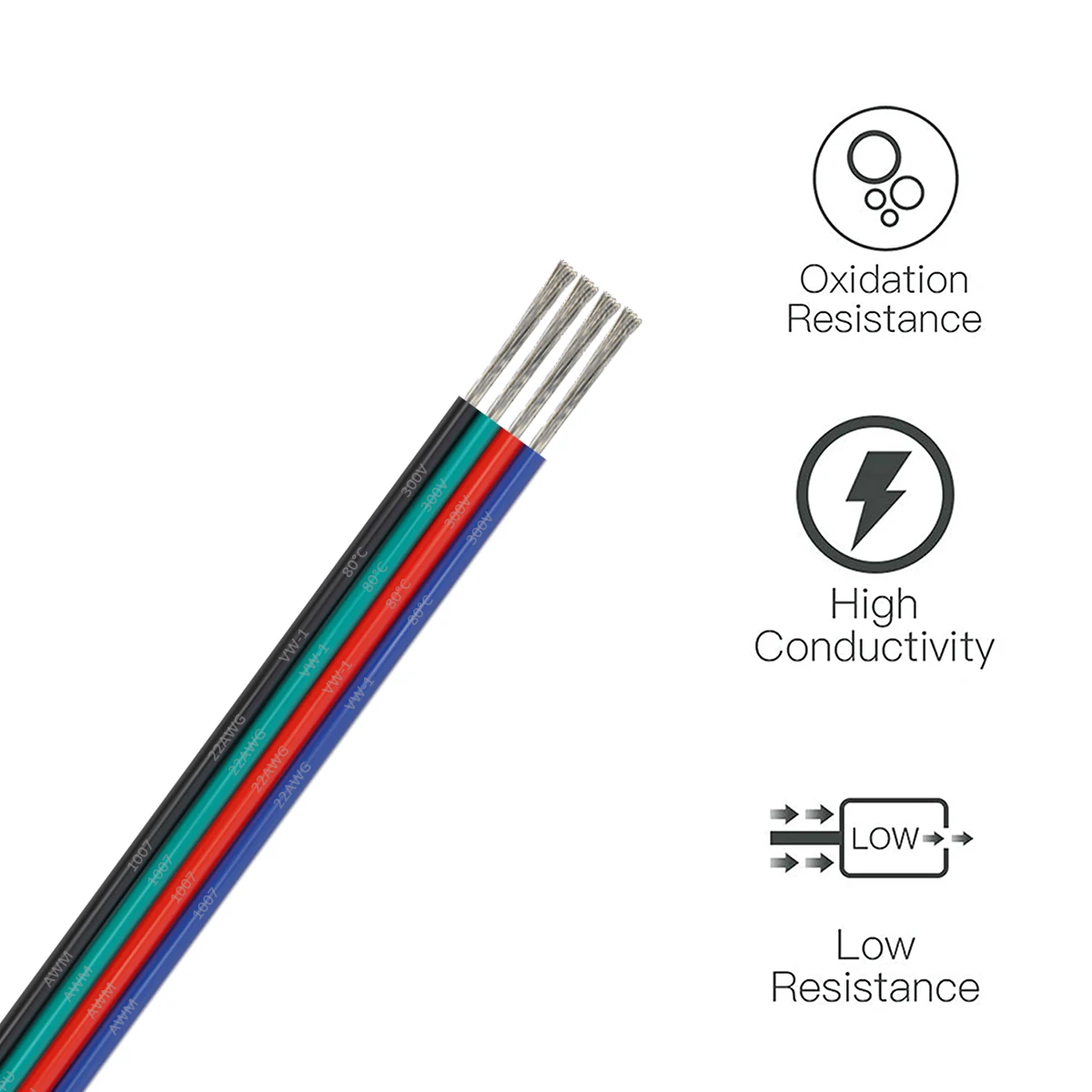 4pin 22AWG калибровочный провод UL2468 Электрический кабель Светодиодная лента SM JST
