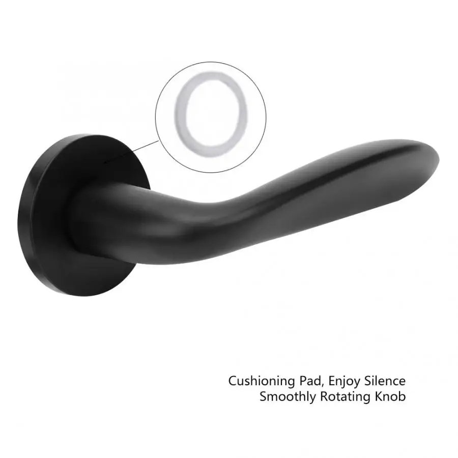 Дверная ручка замок черный пространство Алюминий Внутренняя дверь спальни