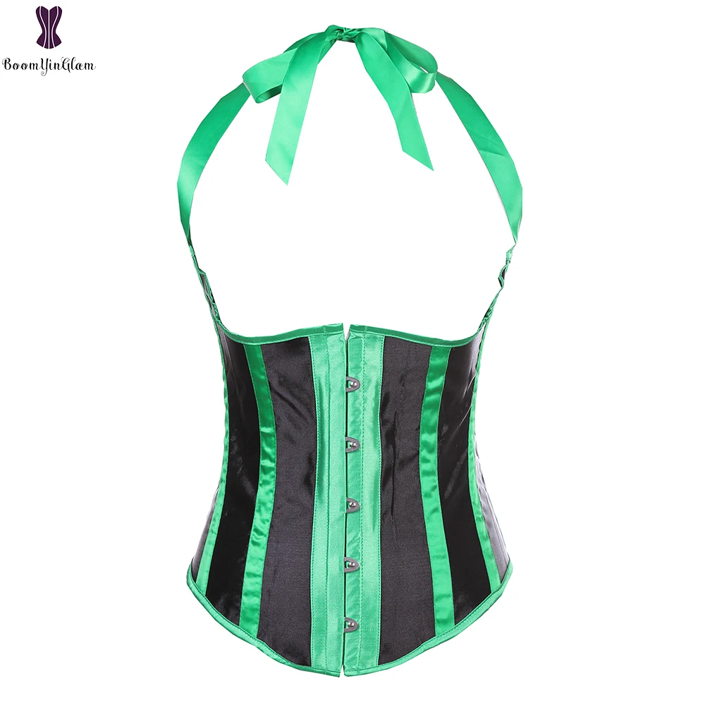 Сатиновые полосатые Корсеты размера плюс корсет для талии Корректирующее белье